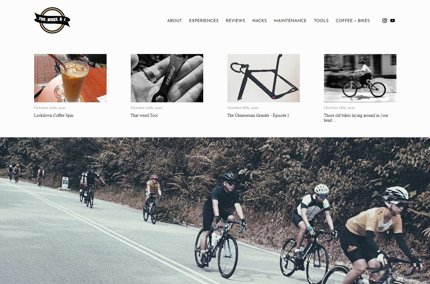 Screenshot of the Bikes and I website